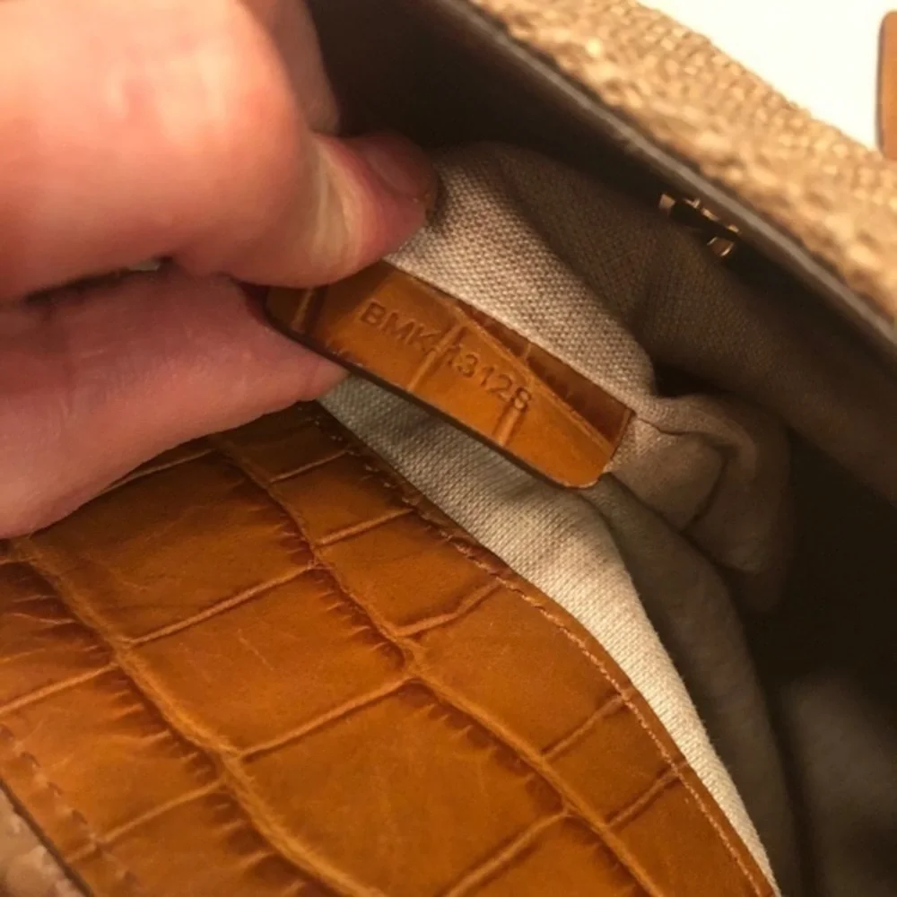 Michael kors collection embossed leather tote bag